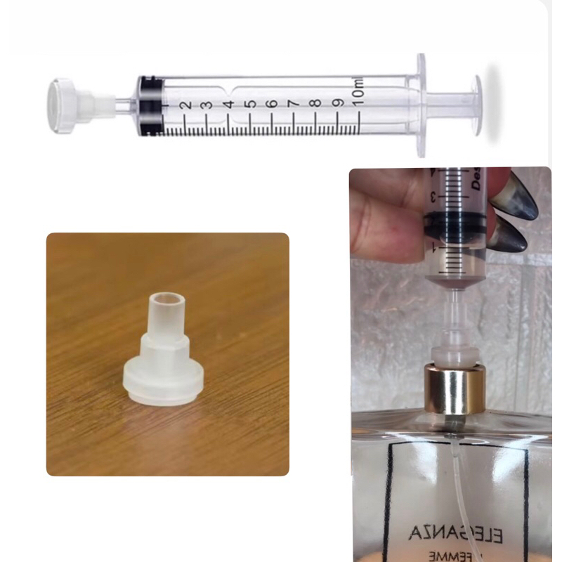 Adaptador Injetor e Seringa Para Transferência do Perfume de volta ao Frasco Relíquias ( Kit 2Pçs  ) Decanter