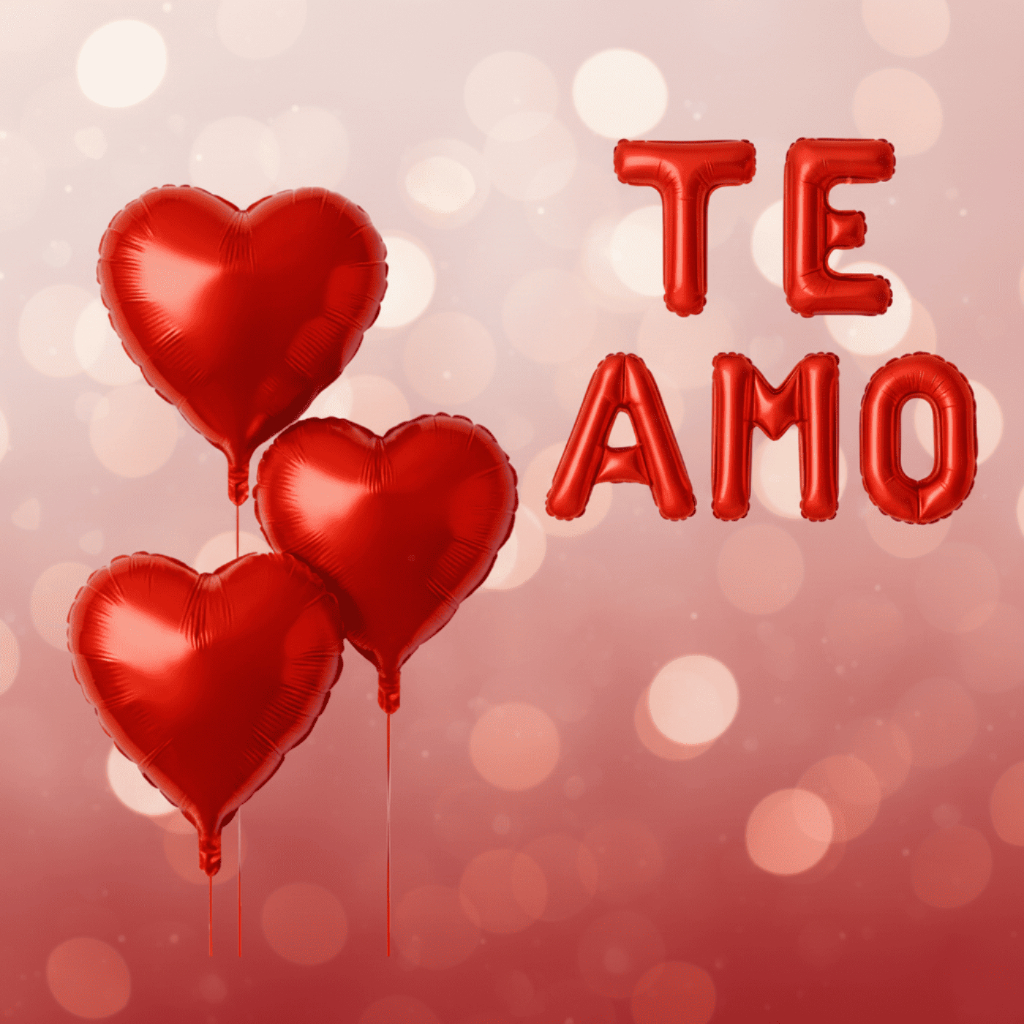 Kit 5/10/20/50 Balões Coração Metalizado 21cm TE AMO, Decoração Romântica Festa Dia das Mães, Namoro em Oferta na Shopee