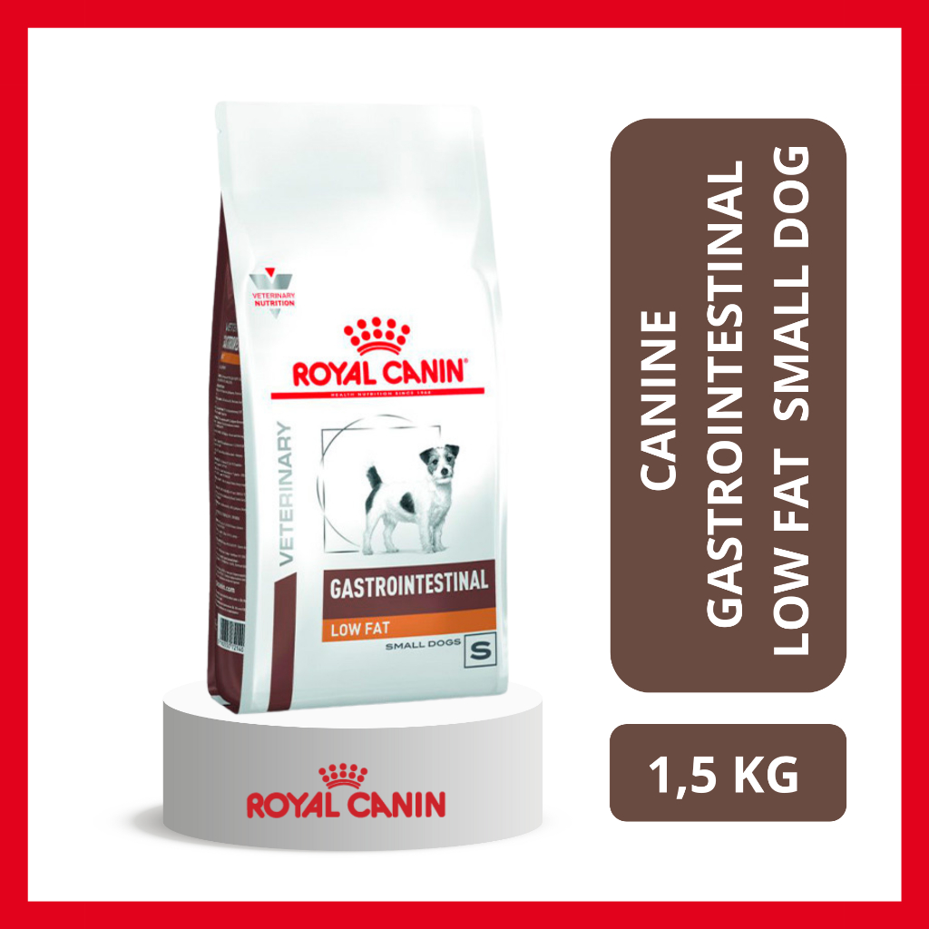 Ração 1,5Kg Royal Canin Vet Canine Gastrointestinal Small Cães Pequeno Porte Low Fat