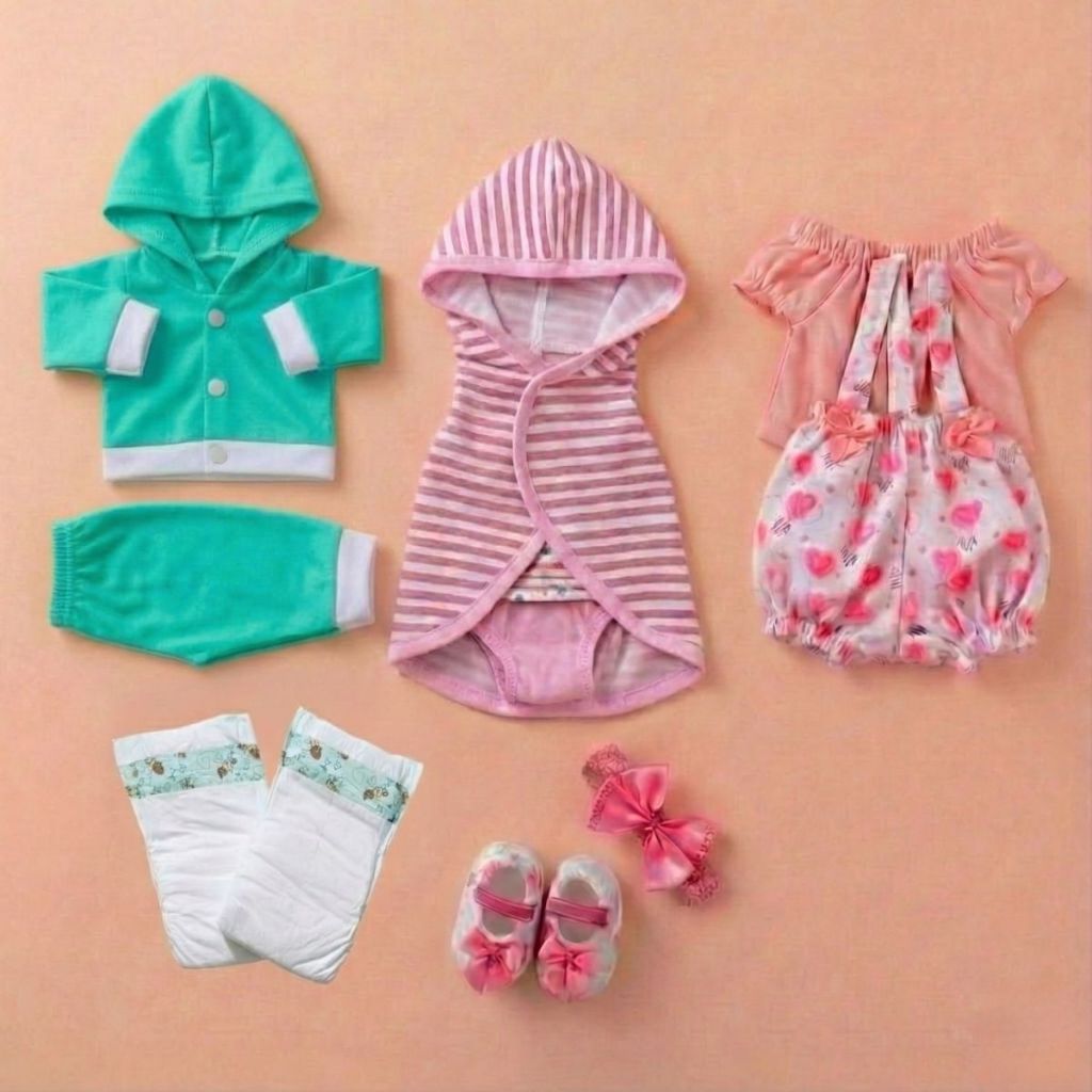 Kit Roupinha Fralda Bebê Reborn Mamãe Reborn Rosa 10 Peças em Oferta na Shopee