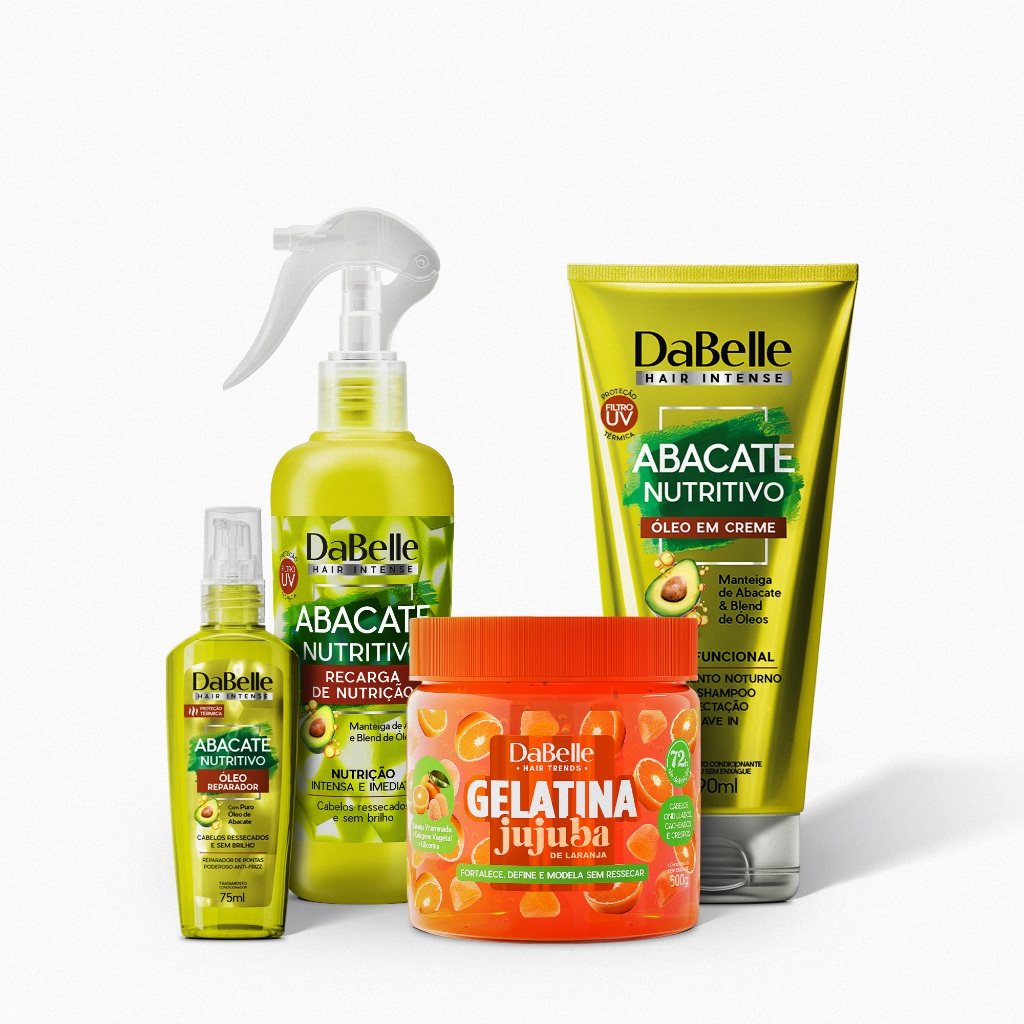 Dabelle Kit Estrela Abacate Nutritivo + Gelatina Jujuba 400g -  4 Produtos em Oferta na Shopee