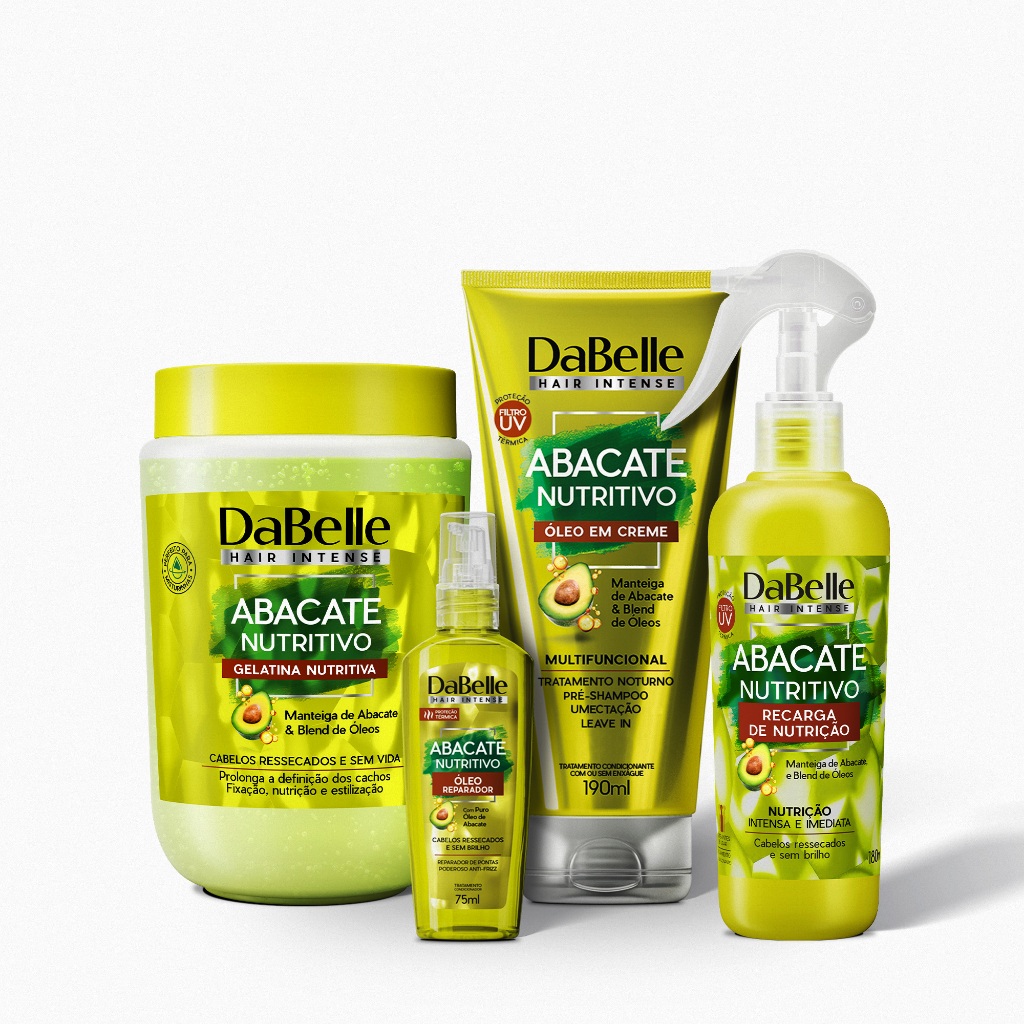 Dabelle Kit Finalização 800g 4 Produtos - Abacate Nutritivo em Oferta na Shopee