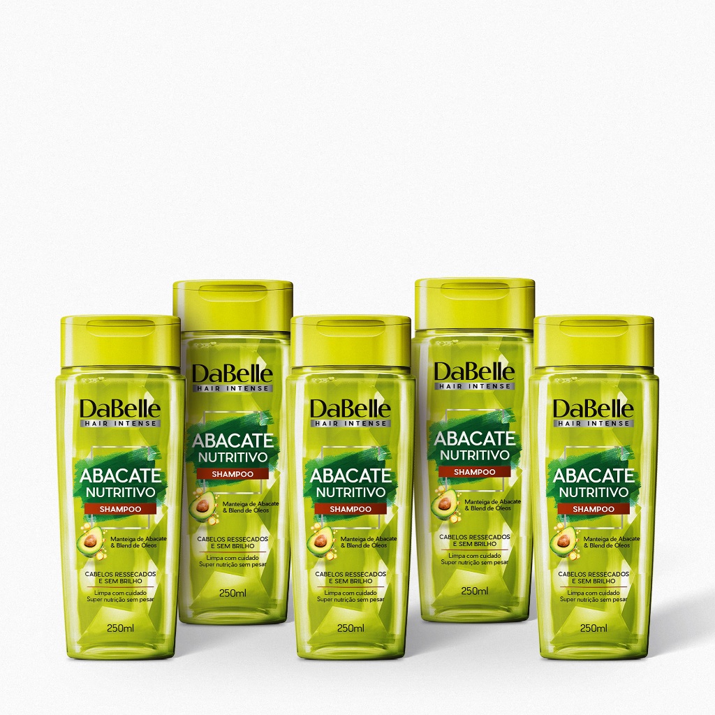 Combo 5 Shampoos Abacate Nutritivo - Dabelle Hair em Oferta na Shopee