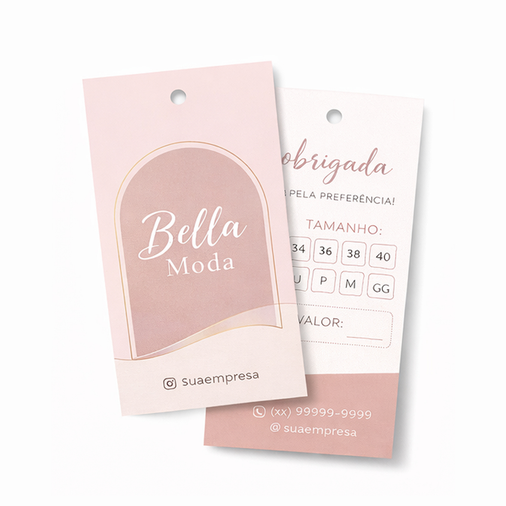 1000 Etiquetas Tags Personalizadas Roupas Brincos