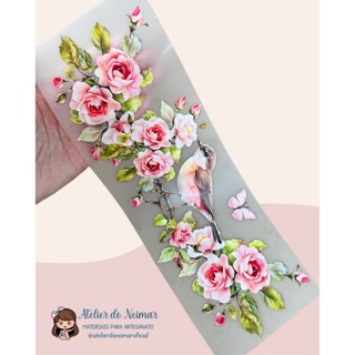 DECALQUE TERMOCOLANTE PARA TECIDO 28CM X 9,5CM em Oferta na Shopee