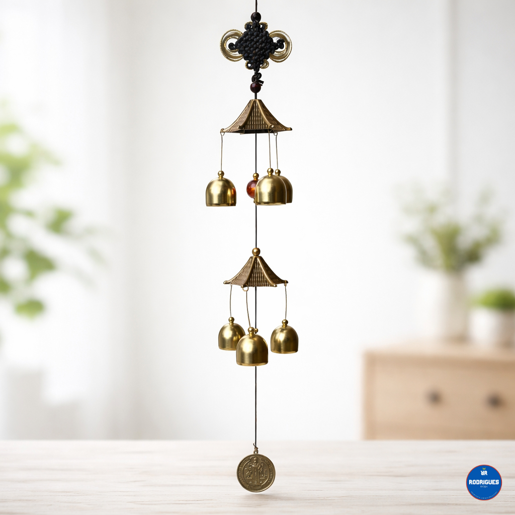 Sino dos Ventos São Bento Nossa Senhora Aparecida 67cm Medalha Proteção em Oferta na Shopee