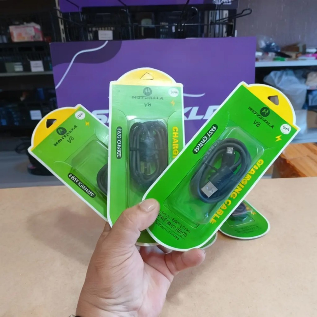 Cabo Carregador Turbo V8 25W – Compatível Motorola | 1 Metro