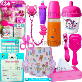 Brinquedo Menina Acessórios Bebê Reborn Kit 12 Pcs Boneca Mamadeira Fralda Bonecas 6 Anos Presente em Oferta na Shopee