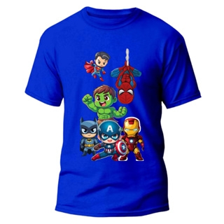 Camiseta Infantil e Adulto Super Herois Camisa 100% Algodão Leve e Confortável Herois em Oferta na Shopee