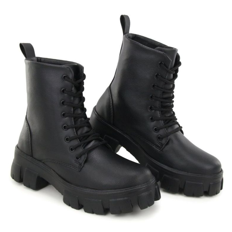 Coturno Preto Tratorado Bota Feminina Inverno Moda 2026 Blogueira Tendencia Promoção