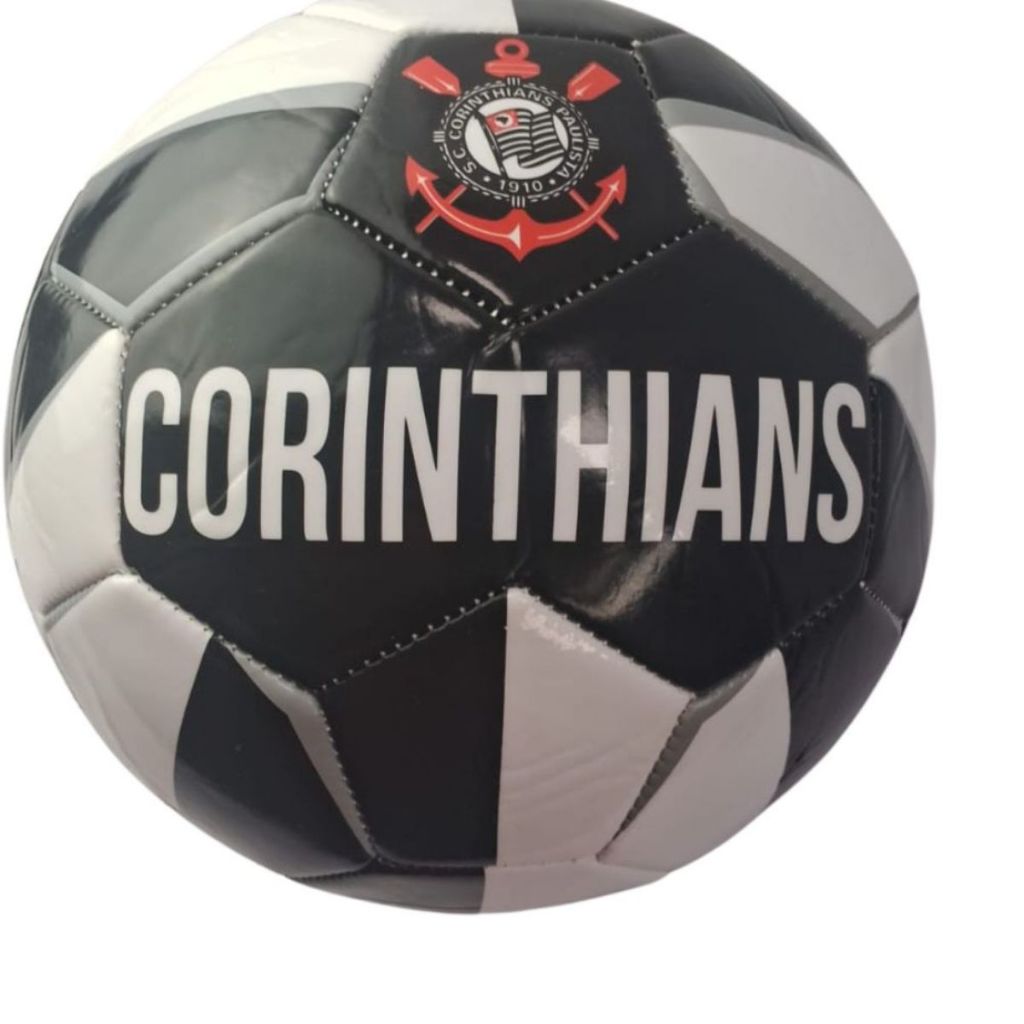 Bola Corinthians Campo Oficial  5 Licenciada Costurada Preta