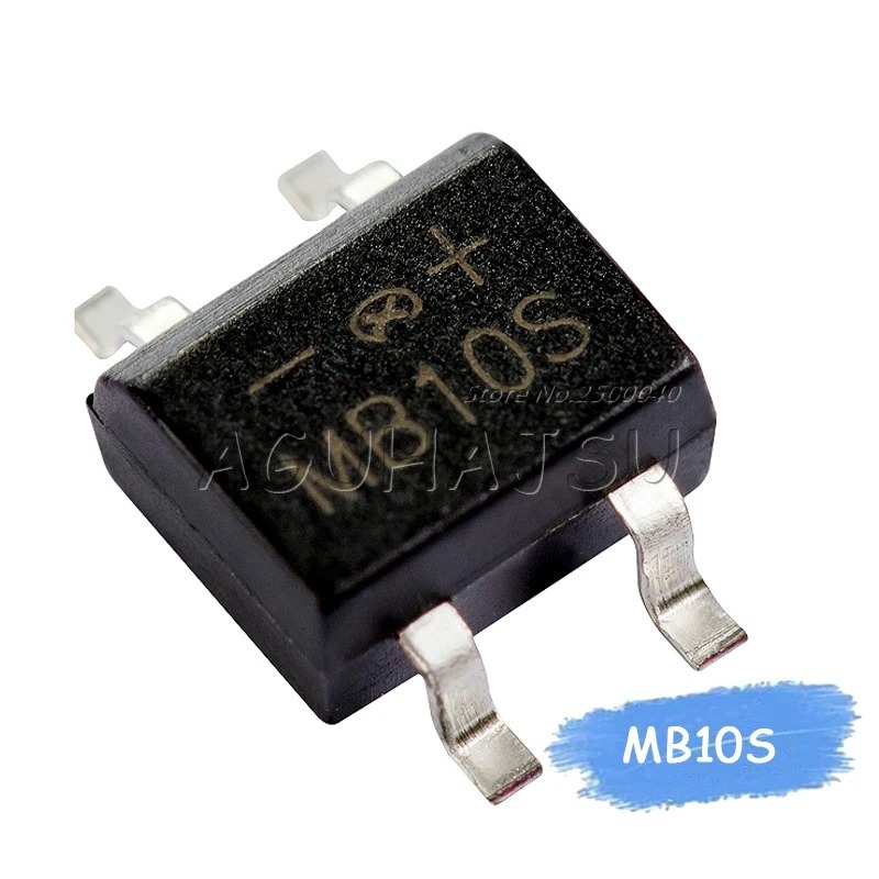 10pcs MB10S Retificador de ponte SOP-4 1000V 0.5A Novo Original