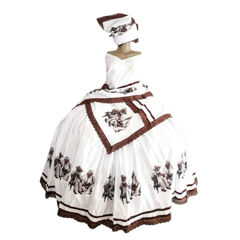 VESTIDO PRETO VELHO COM 3 PECAS- MARROM E BRANCO CASAL PRETO VELHO UMBANDA E CANDOMBLÉ. ADOREI AS ALMAS
