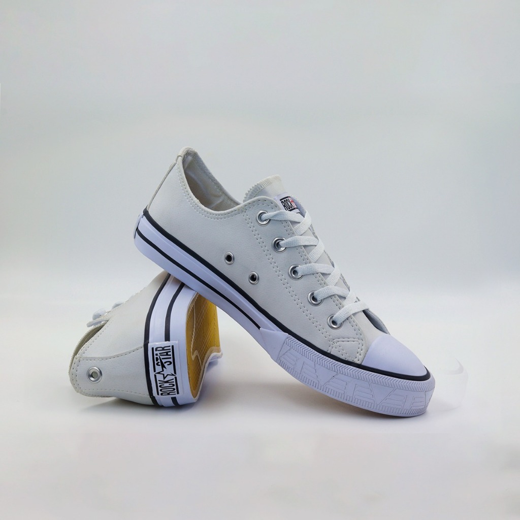 Tênis Cano Baixo Courino Branco Unissex Modelo Atemporal Moderno Conforto Extremo em Oferta na Shopee