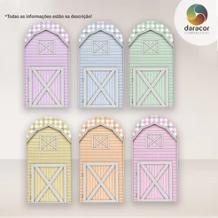 Painel Vertical Celeiro - Romano c/ elástico Retangular c/ overlock Face Única Tam. e Cores Diversas