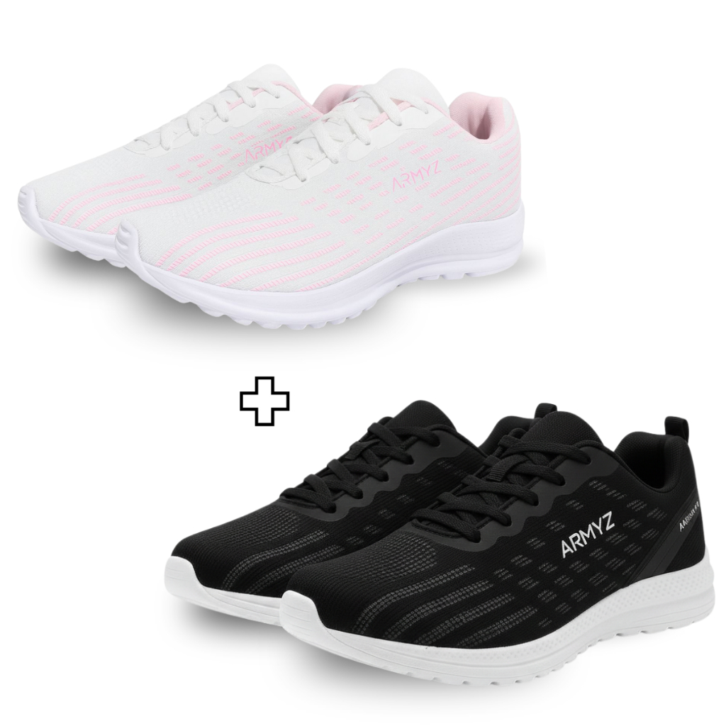 Kit 2 Pares Tênis Versátil Dia a Dia Academia Treino