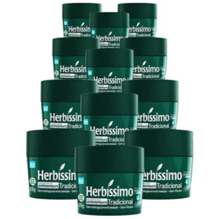 Kit 12 Desodorante Creme Herbíssimo 55g em Oferta na Shopee