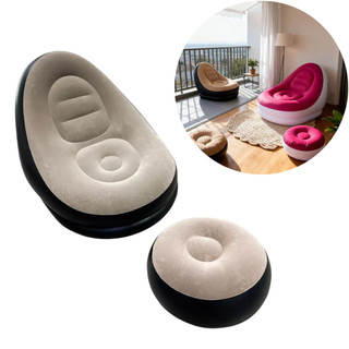Poltrona Inflável com Puff Portatil - Diversas Cores – Conforto Premium, Moderna, Versáti…