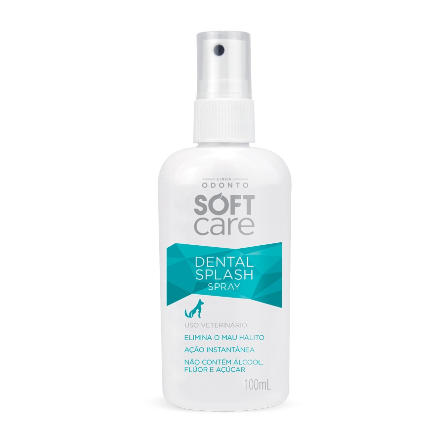 Soft Care Dental Splash Spray para Cães e Gatos 100ml