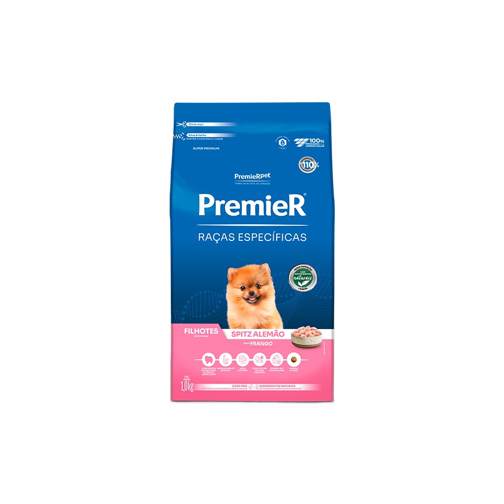 Racao Premier Racas Especificas Spitz Alemao Filhotes Frango 1kg