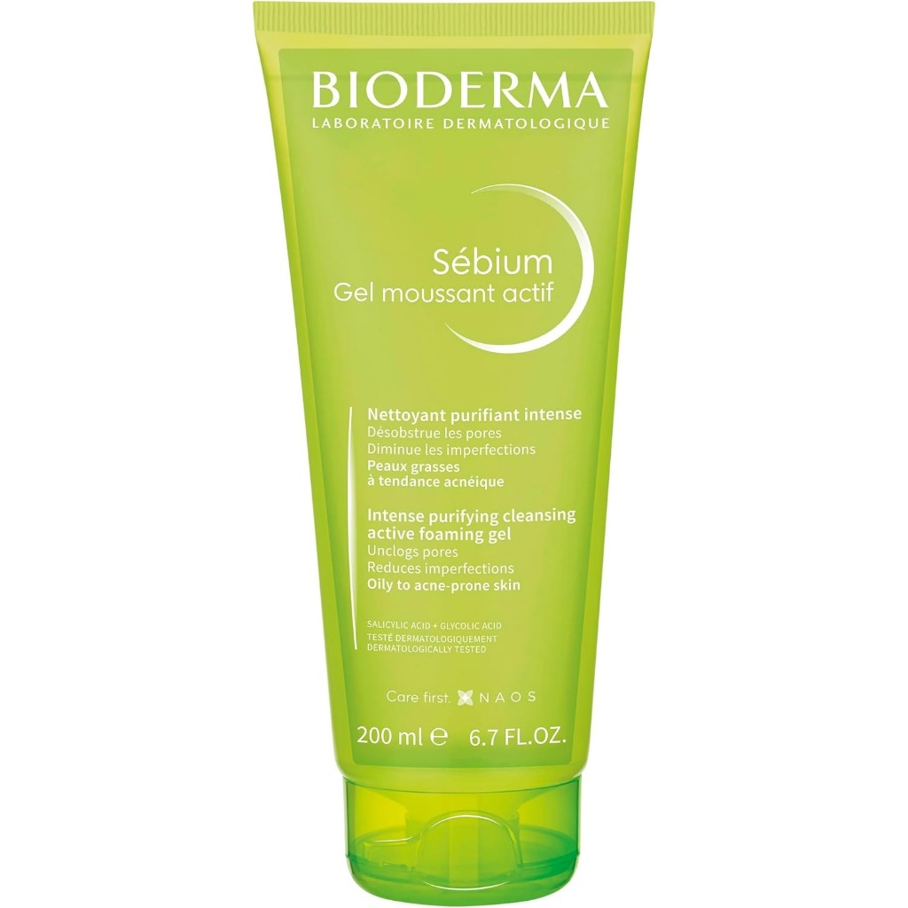 Gel de Limpeza Facial Sébium Gel Moussant Actif Bioderma 200ml em Oferta na Shopee
