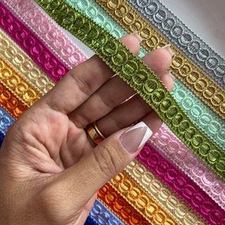 Fita Passamanaria Galão 114 13 mm  2 m Acabamento para Personalizados de Luxo Lembrancinhas em Oferta na Shopee