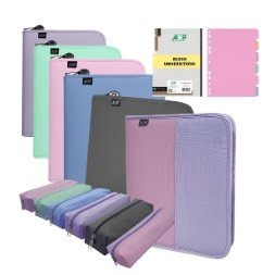 Fichário Universitário 4 Argolas Sweet Com Estojo Acp em Oferta na Shopee