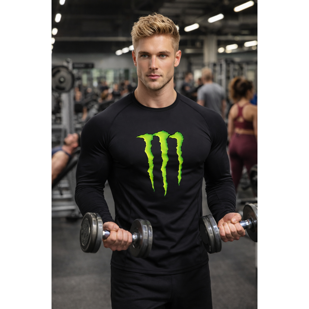Camisa Térmica de Compressão Masculino Profissional Manga Longa – Segunda Pele Treino Proteção UV