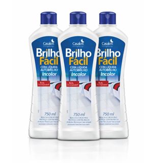 Kit 3 Cera Líquida Brilho Fácil Incolor Perfumado 750 ml Casakm em Oferta na Shopee