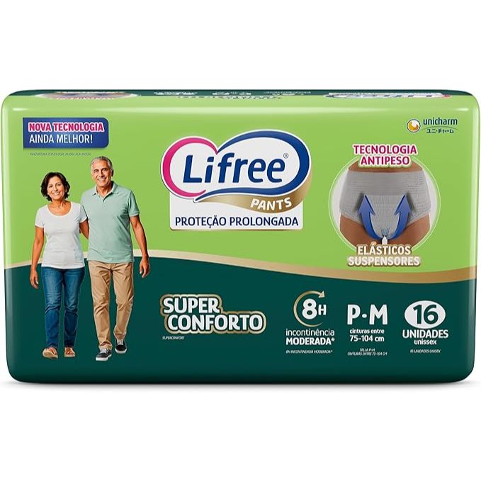 Lifree Fralda-Calça S Conforto Jumbo P/M16 em Oferta na Shopee