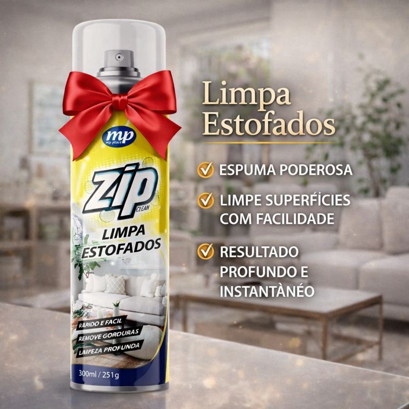 Limpa Estofados Zip Clean My Place 300ml Carpete Estofados Banco Tapete Remove Gordura em Oferta na Shopee