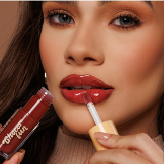 Maquiagem Fenzza Choco Fun Tint Cream Batom Blush Cheirinho de Chocolate Alta Pigmentação em Oferta na Shopee