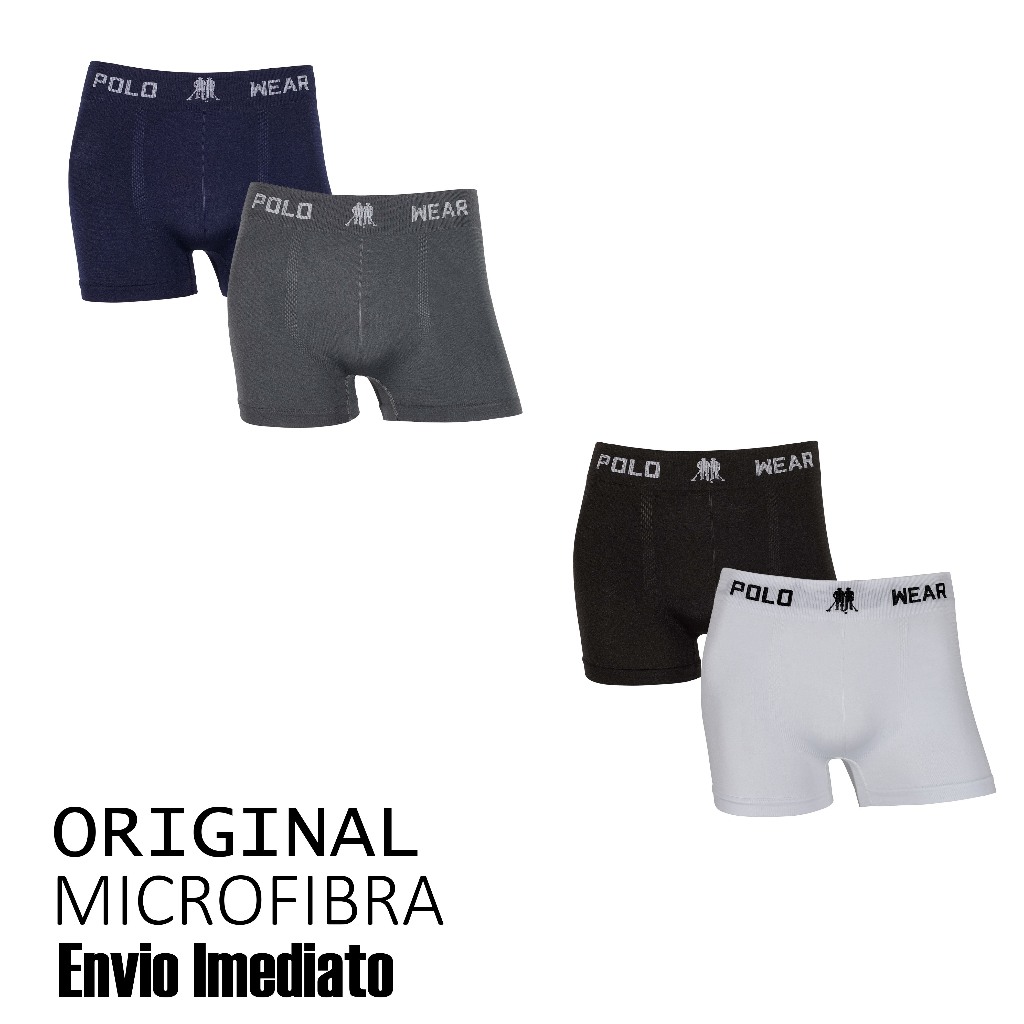 Kit 2 ou 4 cuecas Polo Wear Original Boxer