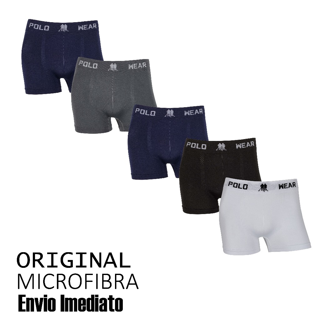 Kit 2 ou 5 cuecas Polo Wear Original Boxer