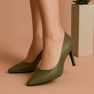 Sapatos Confortáveis Salto Alto 8cm Fino Feminino Royale Lizard Confort 179 em Oferta na Shopee