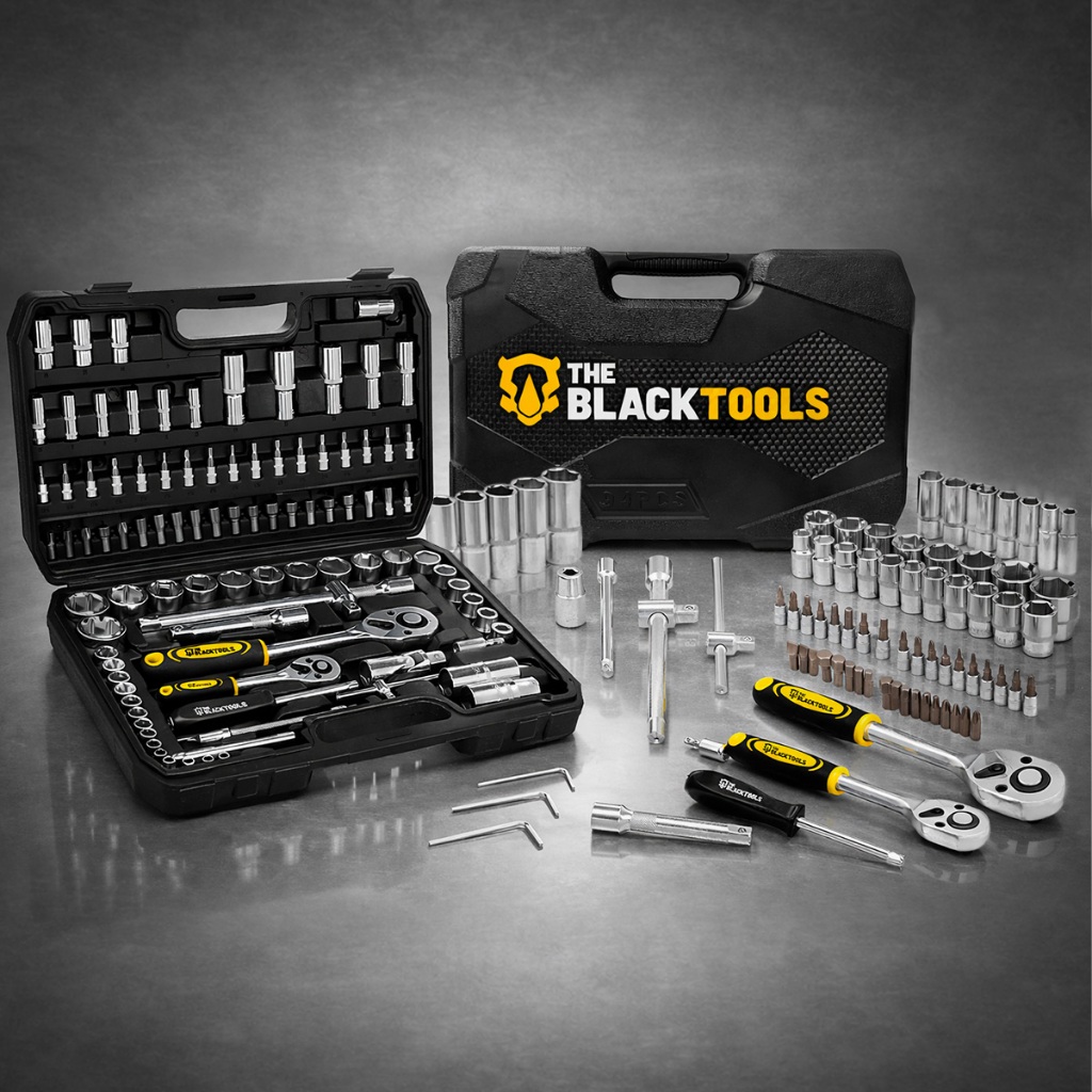 Kit Jogo De Soquetes Encaixe 1/4 E 1/2 Pol. 94 Pçs Com Maleta em Oferta na Shopee