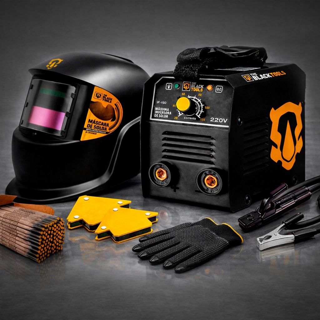 Kit Maquina De Solda Eletrica Inversora Mma Eletrodo 220v + Máscara + Eletrodo + Esquadro e Luva em Oferta na Shopee