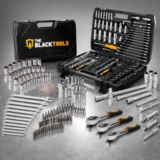 Kit Jogo De Ferramentas 216 Peças Aço CR-V Completo Com Maleta The Black Tools em Oferta na Shopee