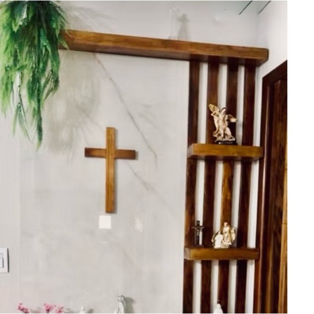 Cruz Crucifixo de Parede Madeira Cruz Sem Cristo 30Cm Lisa. Resistente A Água.