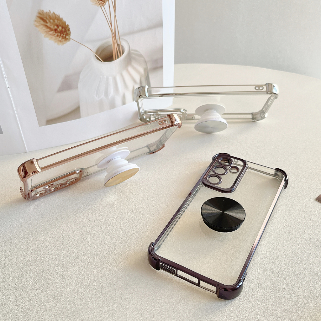 Capinha Samsung A55 A54 A35 A34 A25 A24 A15 A14 A05 A04S M55 M35 M15 Transparente Suporte Pop