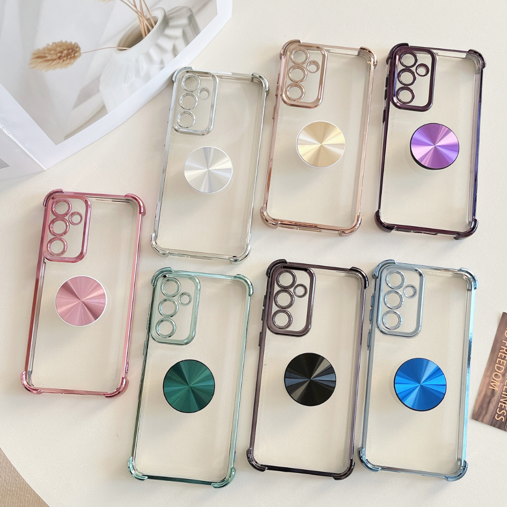 Capa Capinha Samsung A73 A72 A53 A52 A33 A32 A30 A23 A21S A20 A13 Transparente Colorida Suporte Pop