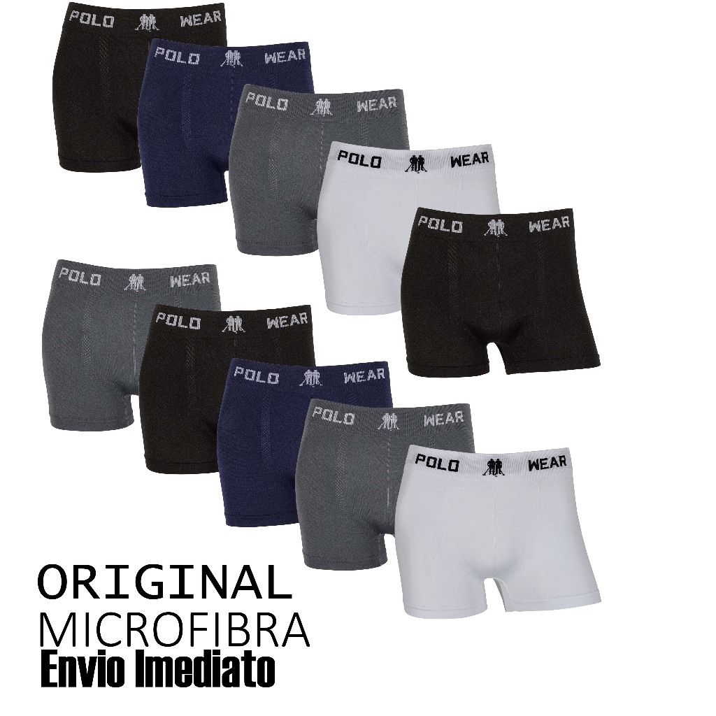 Kit 5 ou 10 cuecas Polo Wear Original Boxer