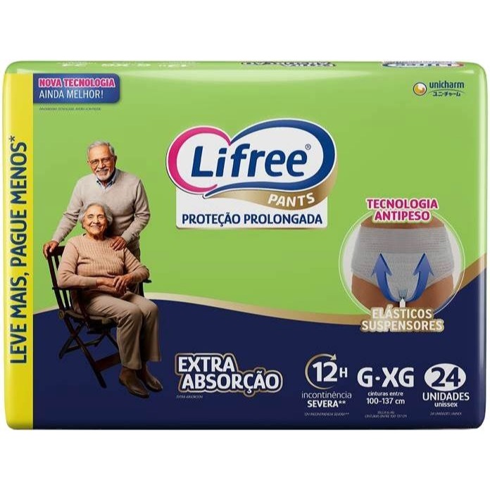 Lifree Fralda-Calça Extra Abs Hiper G/Xg24 em Oferta na Shopee