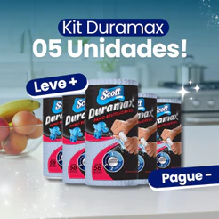 Kit com 05 Panos Multiuso Azul Duramax Scott