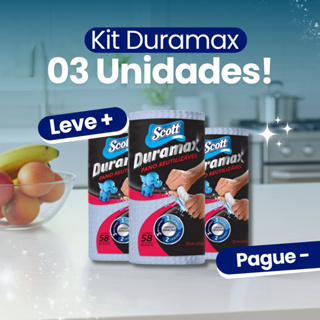 Kit com 03 Panos Multiuso Azul Duramax Scott em Oferta na Shopee