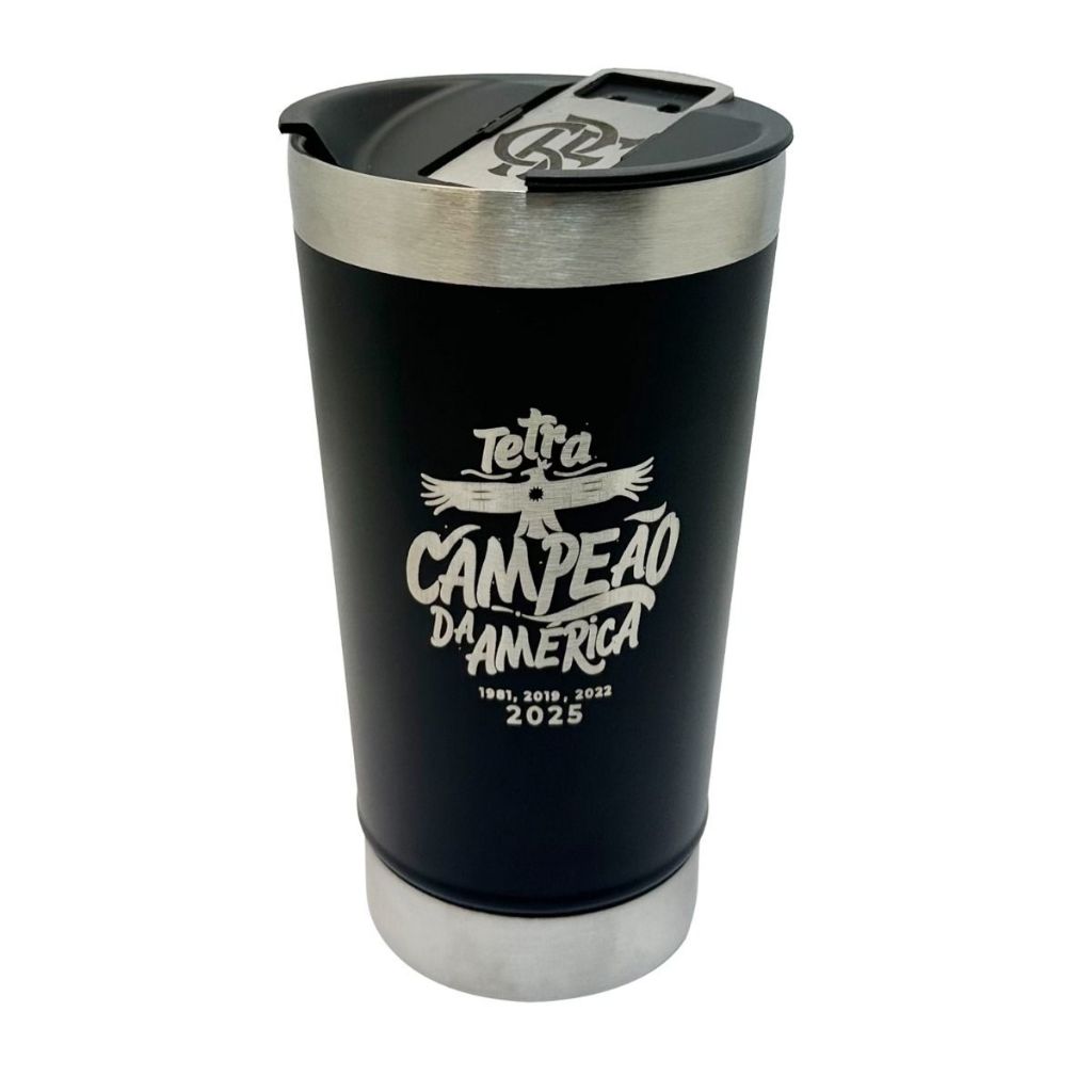 Copo Térmico Flamengo Tetra da América c/ Abridor em Oferta na Shopee