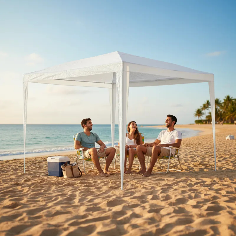 Imagem Tenda Gazebo 2,4 Metros Barraca Montável Camping Eventos Praia