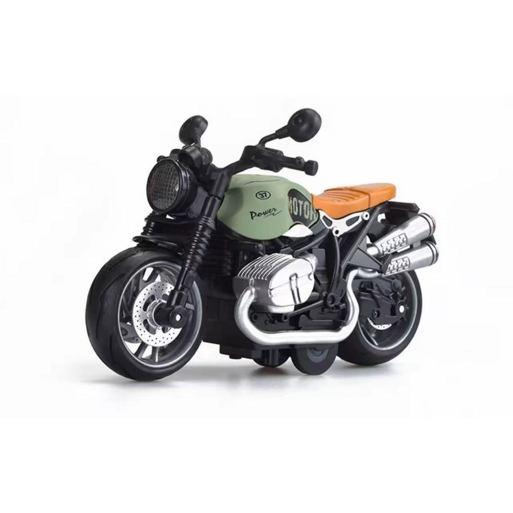 Miniatura Moto BMW R nineT em Metal com Fricção, Luzes e Som 4 Cores Disponíveis