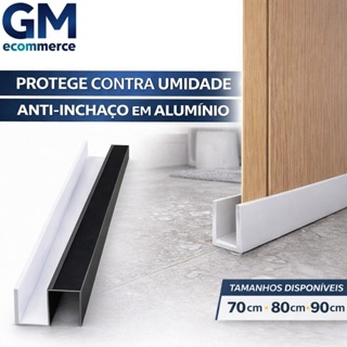 Protetor de Porta Alumínio Anti-Inchaço | Veda Umidade | 70cm 80cm 90cm | Branco ou Preto em Oferta na Shopee