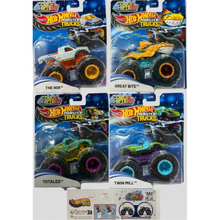 Hot Wheels Monster Truck Color Shifters - O monster Truck que muda de cor - Great Bite / Totaled / The 909 / Twin Mill